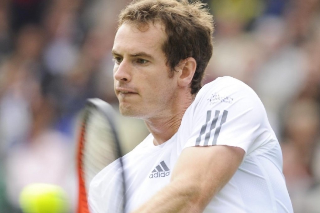 Andy Murray in action against Benjamin Becker. Photo: EPA