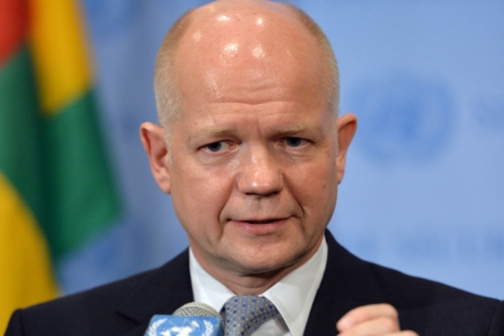 British Foreign Secretary William Hague. Photo: AFP