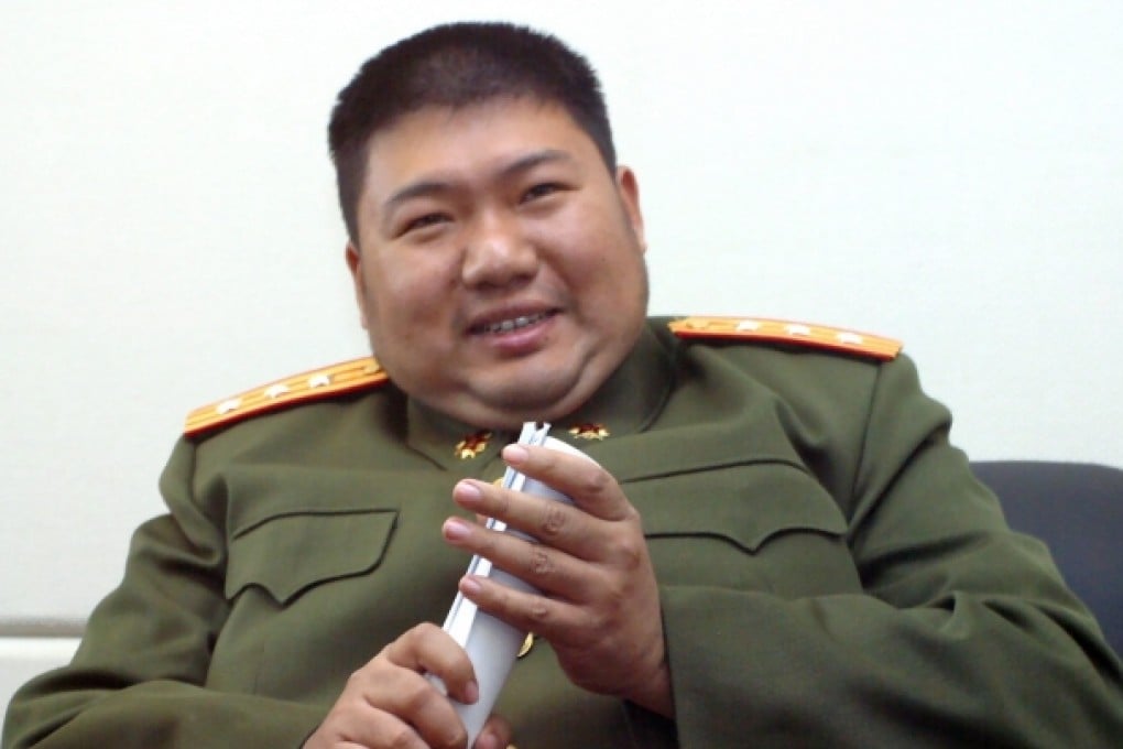 Mao Xinyu, grandson of Mao Zedong during an interview at a military academy in Xian. Photo: EPA