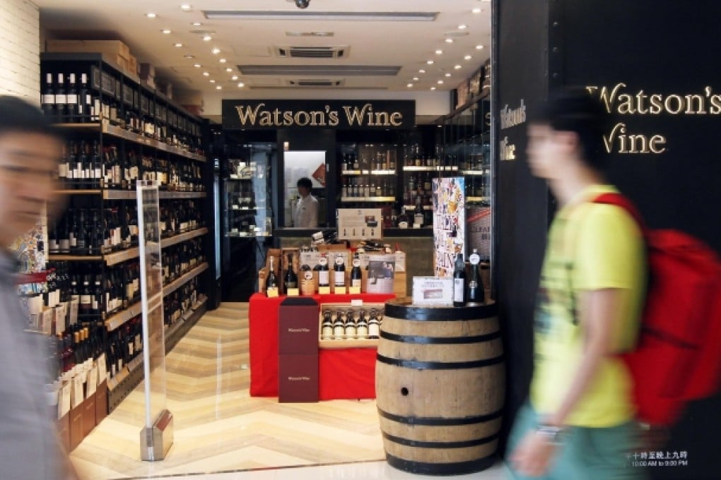 Watson's dominates the local wine retail market, but other stores have recently started to challenge its position. Photo: K.Y. Cheng