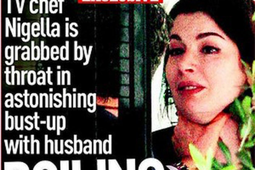 Nigella Lawson on the front page of Britain's Sunday People