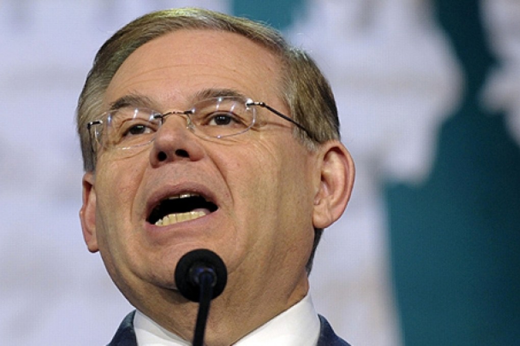 US Senator Robert Menendez, chairman of the foreign relations panel. Photo: AP