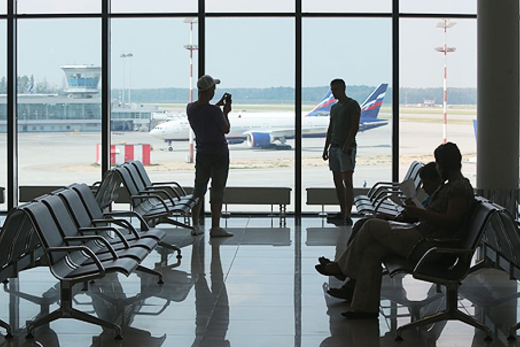 The transit zone at Sheremetyevo airport in Moscow. Photo: AP