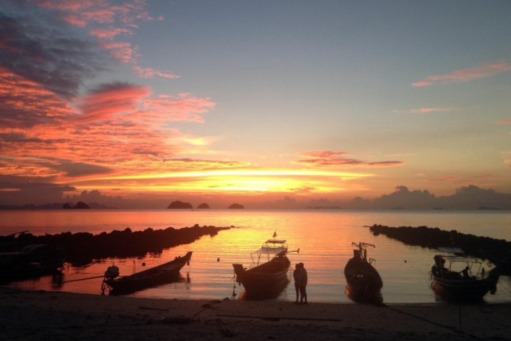 Sunset view from the Five Islands Restaurant.