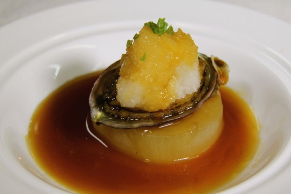 Steamed abalone with white gourd paste at Café on the 1st