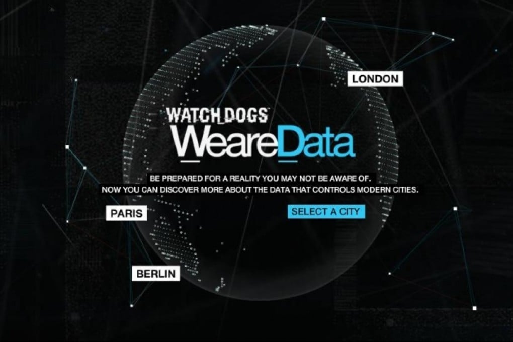The WeareData site is a promotional campaign for Ubisoft's upcoming 'Watch Dogs' video game. Photo: SCMP Pictures