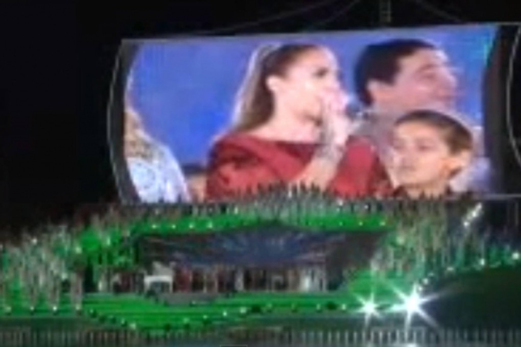 Jennifer Lopez sings Happy Birthday to the Turkmen president at a private concert, unaware of his human rights record. Photos: SCMP Pictures