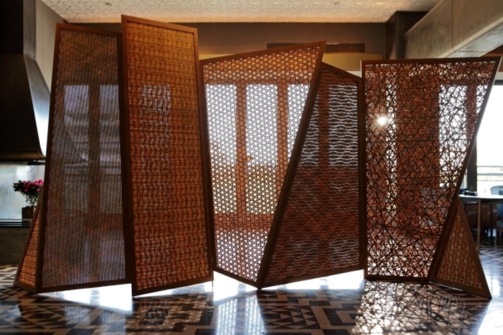 The traditional Chinese craft of bamboo weaving inspired the design for Ping Qi Xian screens. Photo: Jeff Shi Da-yu