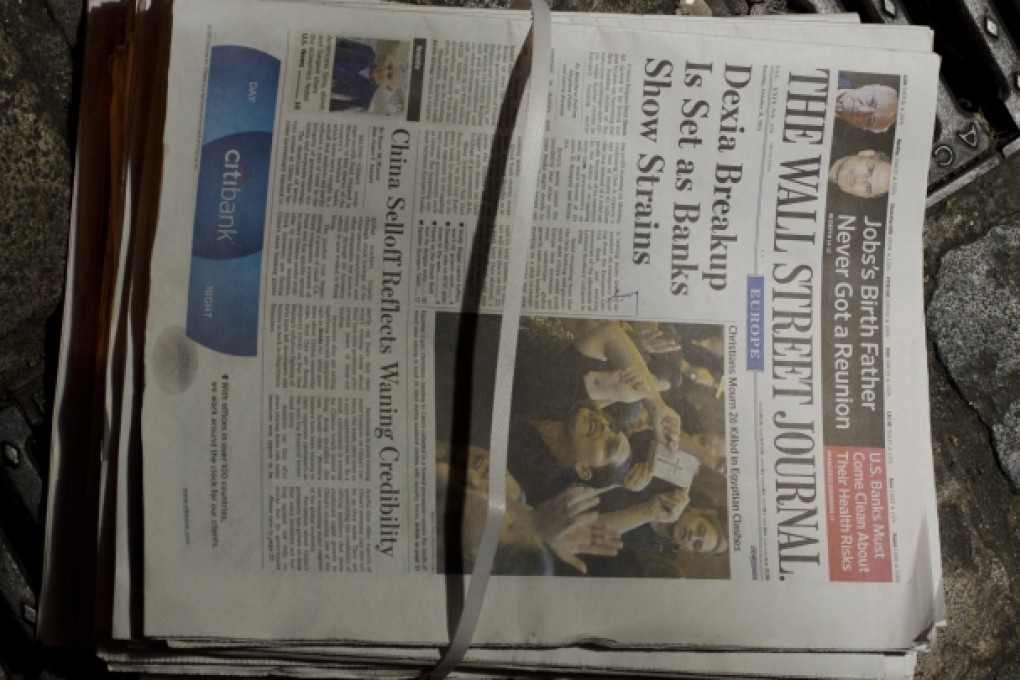 News Crop assets include the Wall Street Journal and its sister companies, as well as The Times, The Sun and newspapers in Australia and the US. Photo: AP