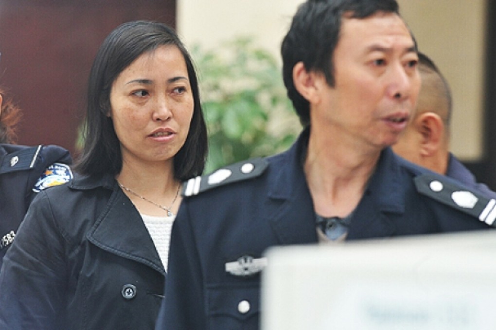 Tang Hui at a court hearing in Yongzhou, Hunan province, in April. Photo: Xinhua