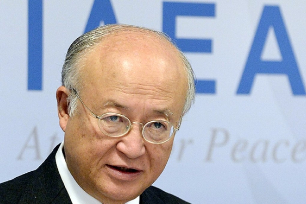 Director General of the IAEA Yukiya Amano speaks in Vienna. Photo: EPA