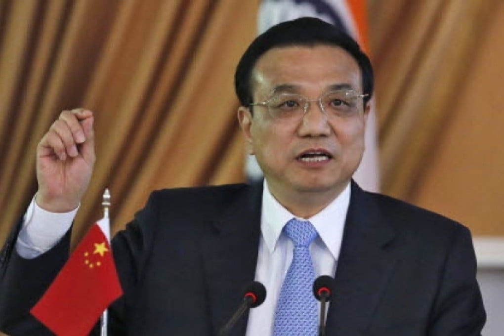 China’s Premier Li Keqiang speaking in New Delhi. Photo: Reuters
