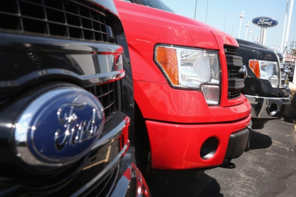 Ford had its best sales in June since 2006, with sales of its best-selling F-150 pickup jumping 24 per cent. Photo: AFP