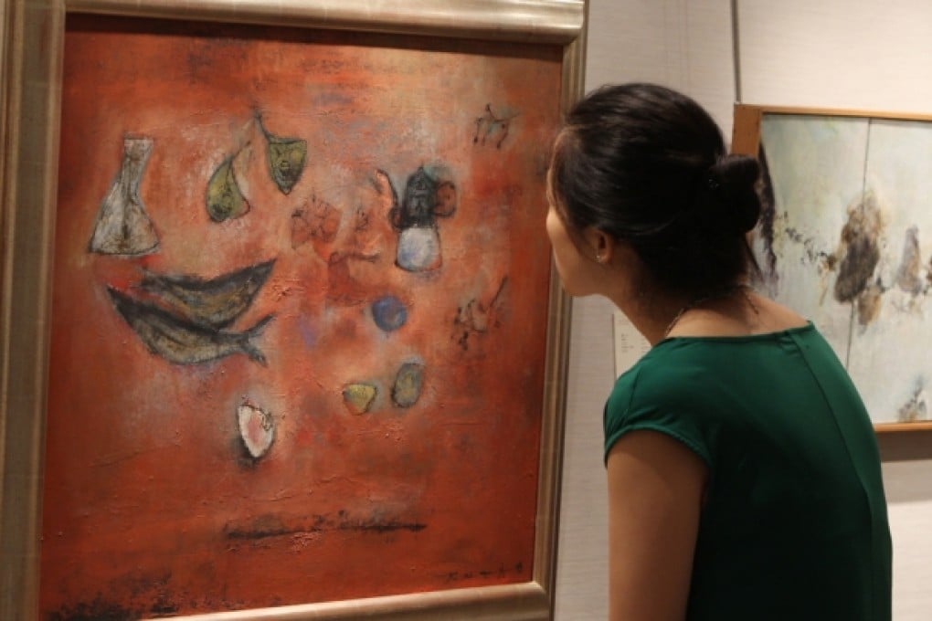 Nature morte aux poisson by Zao Wou-ki, part of Christie's Hong Kong Asian 20th Century and Contemporary Art auction. Industry watchers say high land and operational costs in Hong Kong have discouraged Christie's from establishing a permanent storage site in the city. Photo: David Wong
