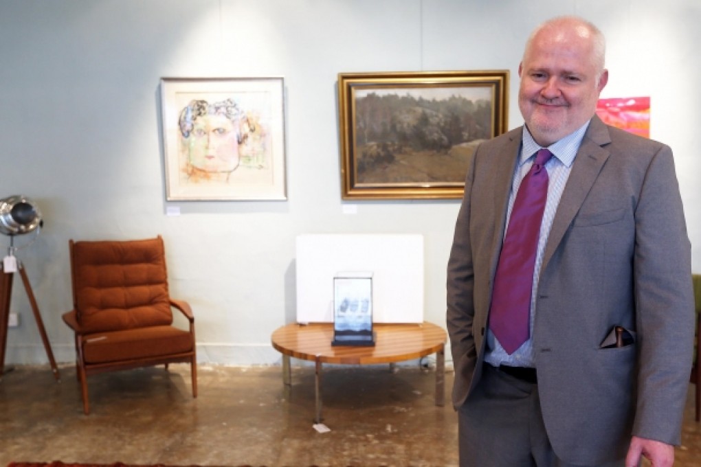 Steve Freeman at Gresham's showroom in Ap Lei Chau. Freeman got the idea for the auction house when he tried to sell some items in Hong Kong and discovered there wasn't a venue for the sale of "normal stuff". Freeman is confident the booming auction market will support his firm. Photo: Sam Tsang