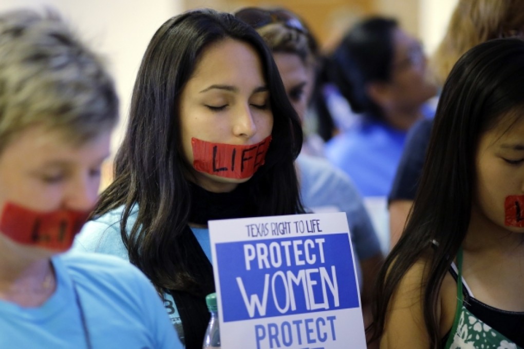 Supporters of an abortion bill in Texas, United States. Abortion is prohibited in Chile. Photo: AP