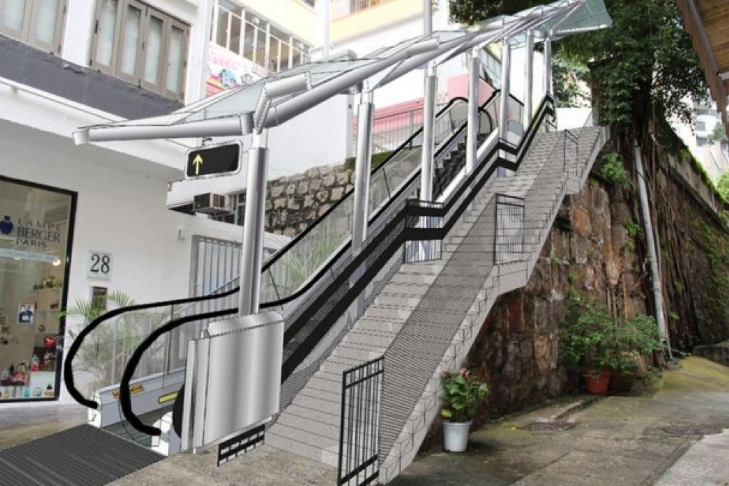 An artist's impression of the proposed Pound Lane escalator.