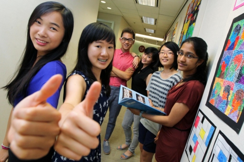 Perfect score: these ESF pupils got top marks. Photo: Nora Tam