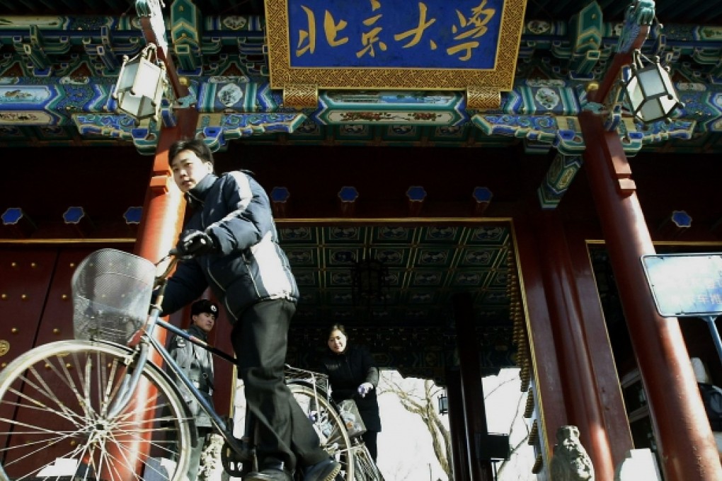 Students at Beijing's Peking University, which was once a hotbed of pro-democracy activists. Photo: AFP