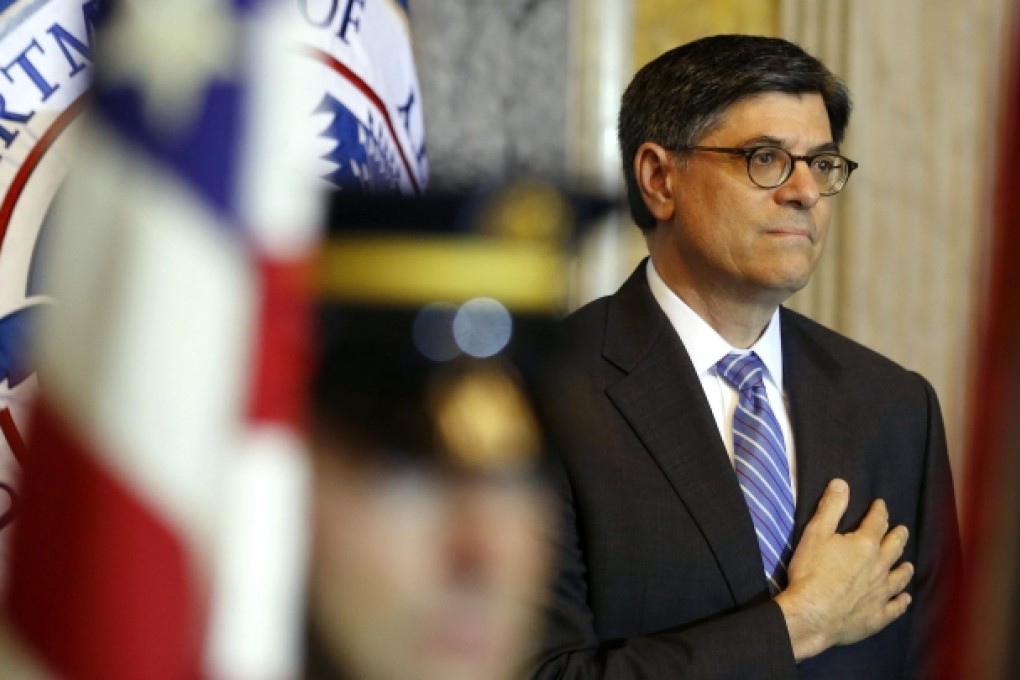 US Treasury Secretary Jacob Lew. Photo: Reuters