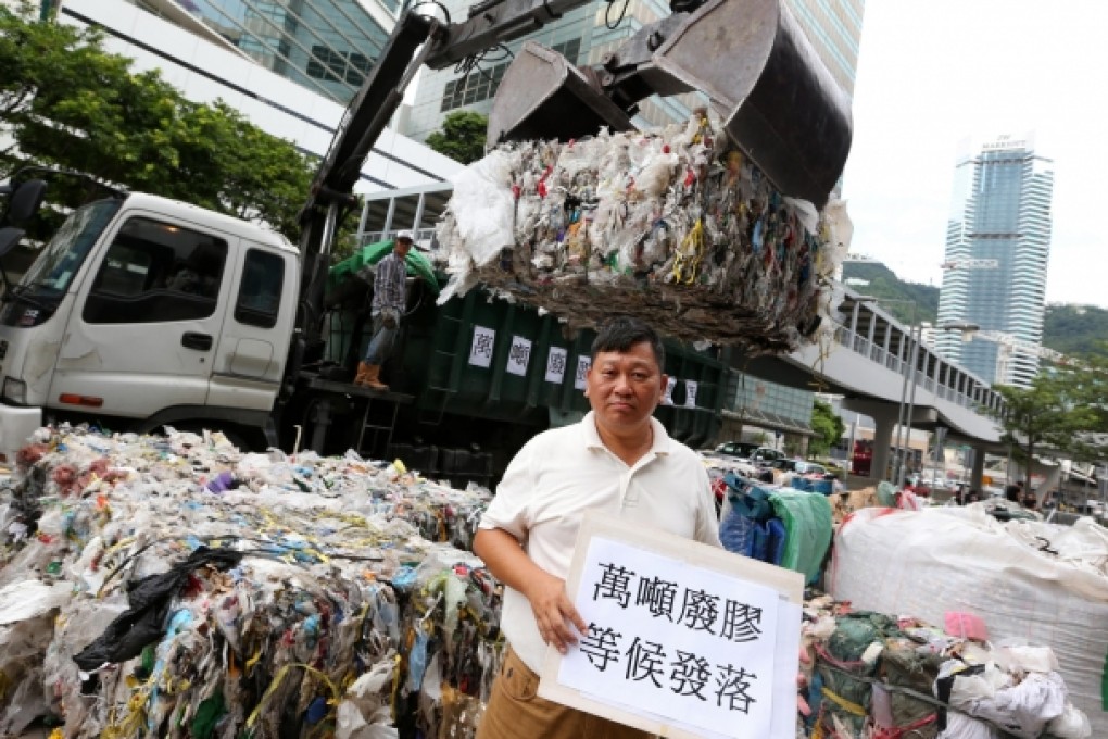 Recyclers are swamped, says Chan Sik-kwan. Photo: Sam Tsang