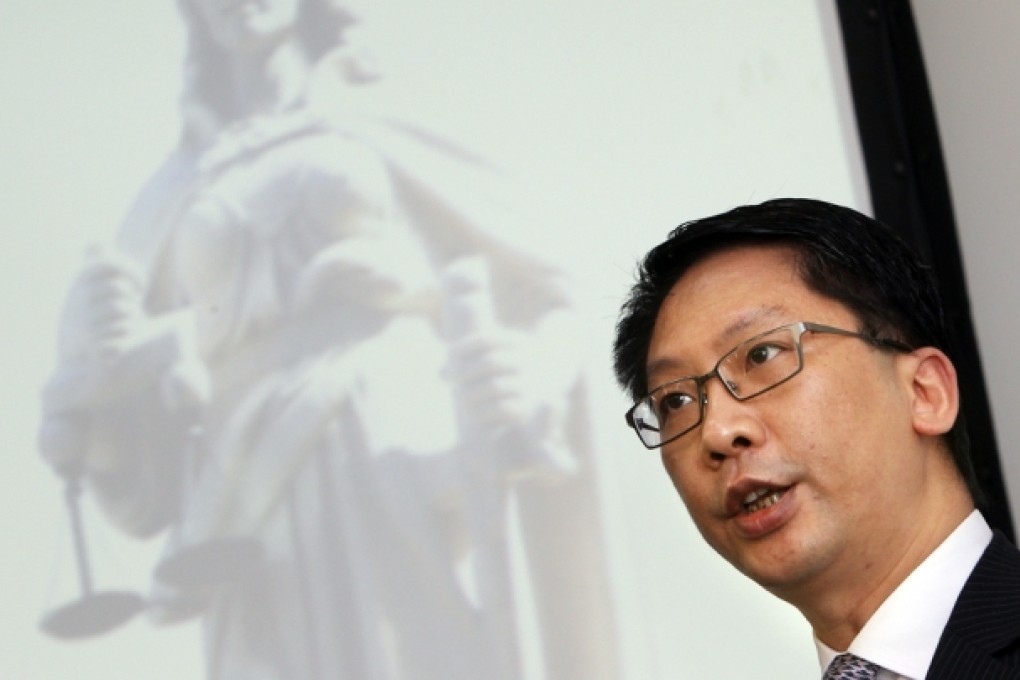 Rimsky Yuen Kwok-keung, Secretary for Justice. Photo: David Wong
