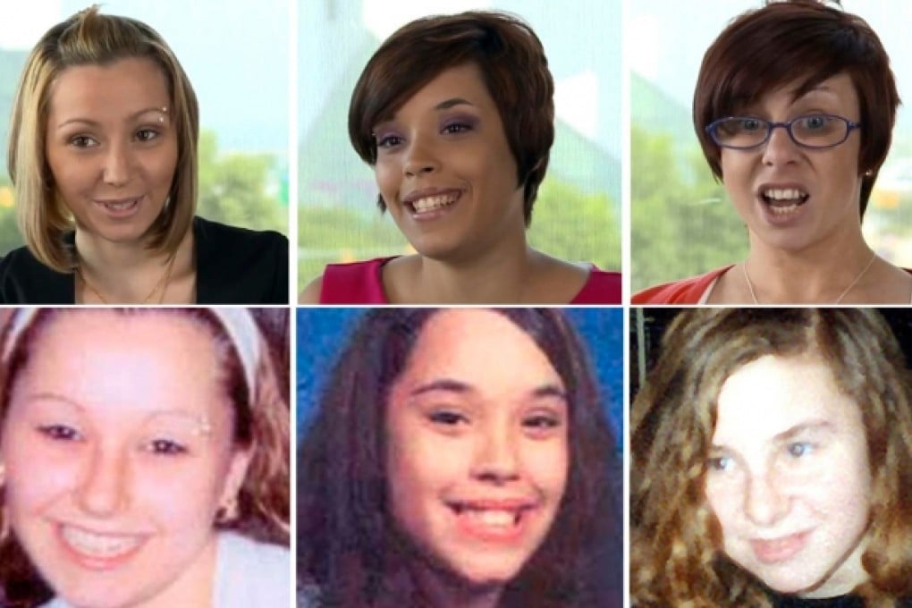 Amanda Berry (left), Gina DeJesus and Michelle Knight as they look today and some 10 years ago when they went missing.Photos: Reuters