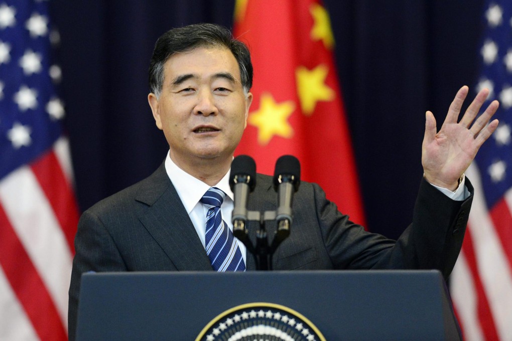 Vice-Premier Wang Yang delivers his opening remarks at the Sino-US strategic and economic dialogue in Washington. Photo: EPA