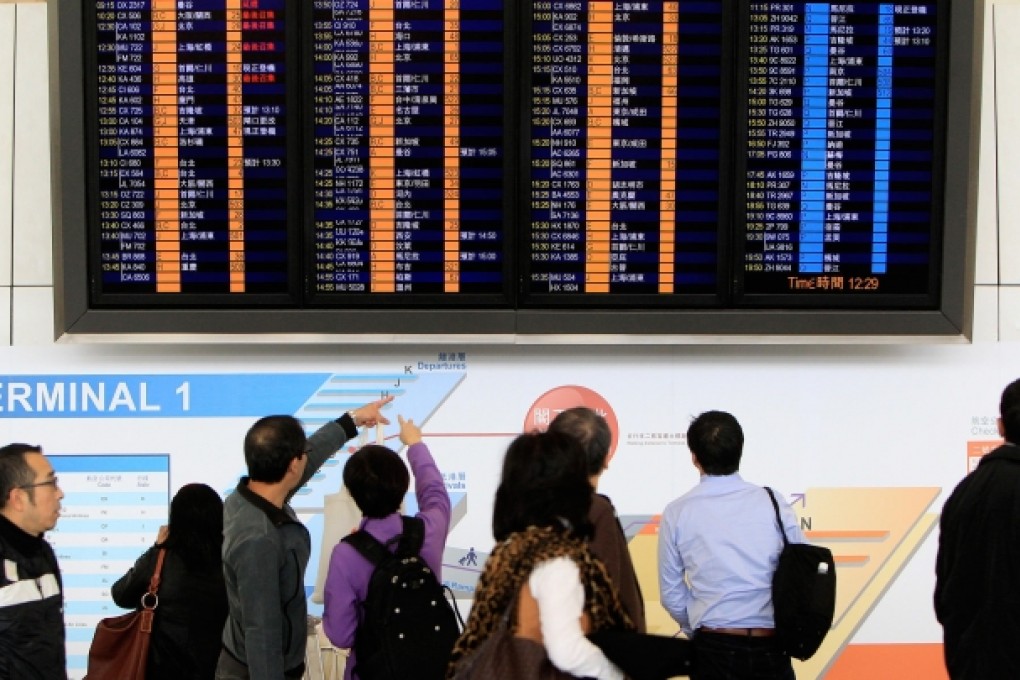 Hong Kong airport's on-time performance falls to 63pc