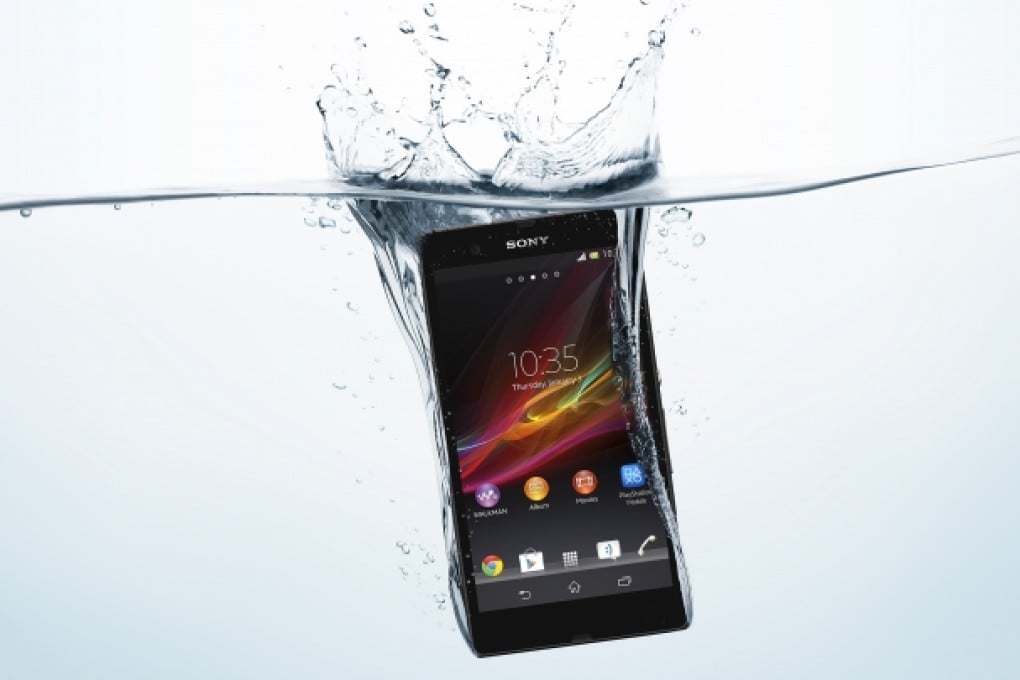 Sony says the Xperia can be submerged at least one metre under water for 30 minutes. Photo: AP