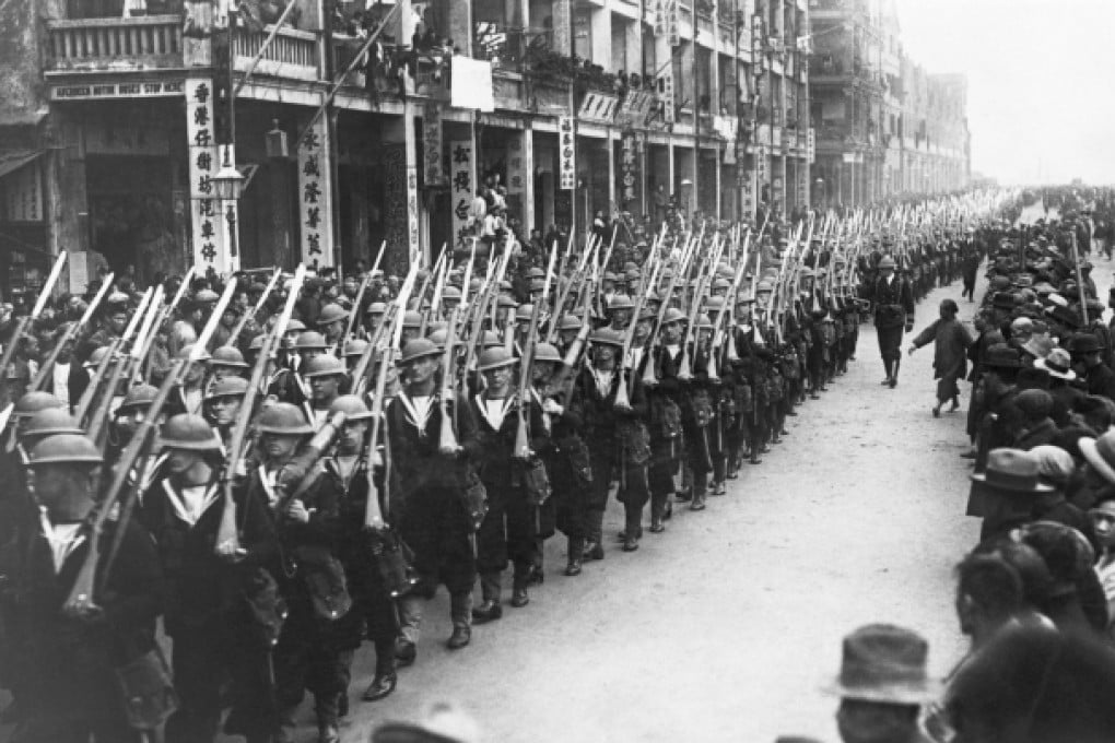 The British Royal Navy marches in Hong Kong in 1937, demonstrating the territory's defences against a Japanese invasion. Photo: SMP Pictures