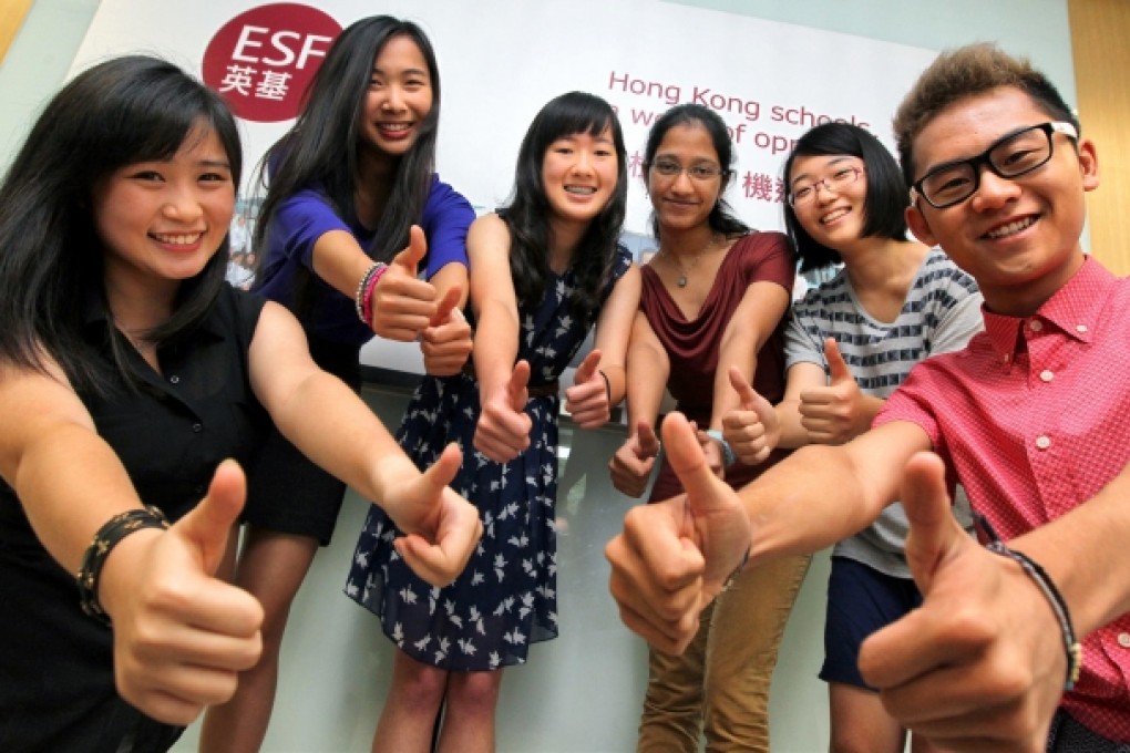 Six ESF students who achieved perfect scores in the IB Diploma exams