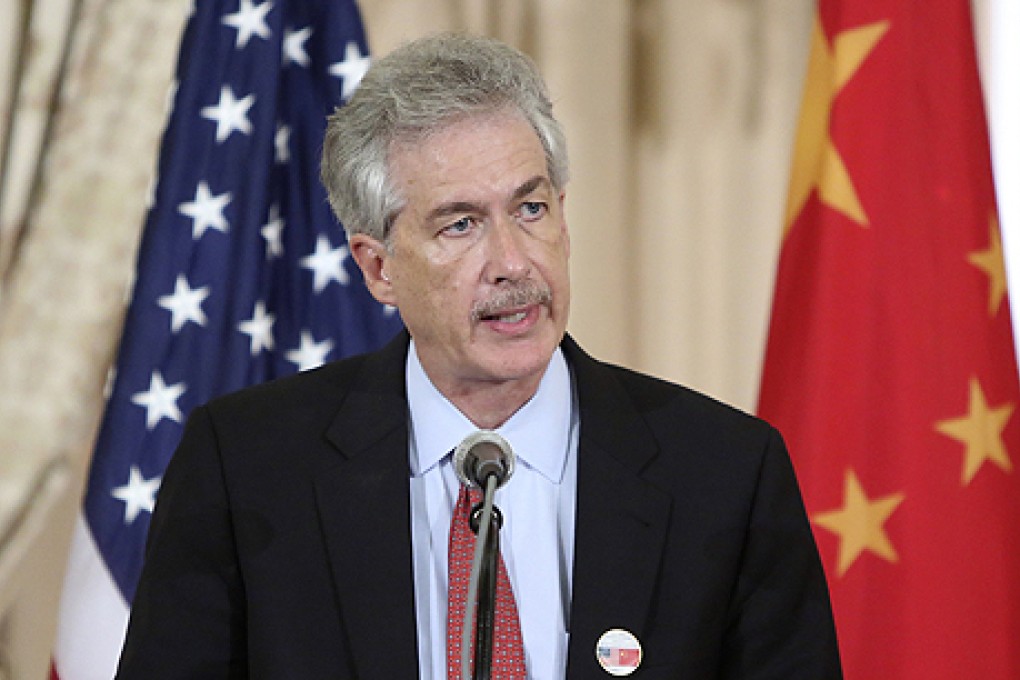US Deputy Secretary of State William Burns speaks at  the US-China strategic and economic dialogue in Washington on Thursday. Photo: Reuters