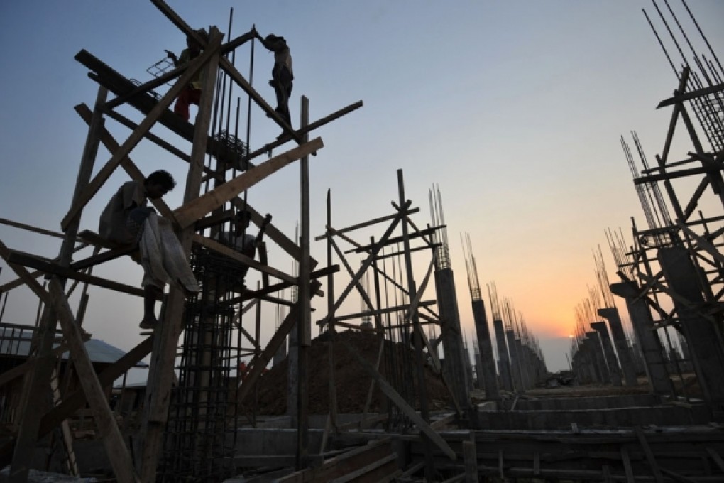 A construction site in Naypidaw, the capital of Myammar. The country's GDP is expected to grow 6.3 per cent this year. Photo: AFP