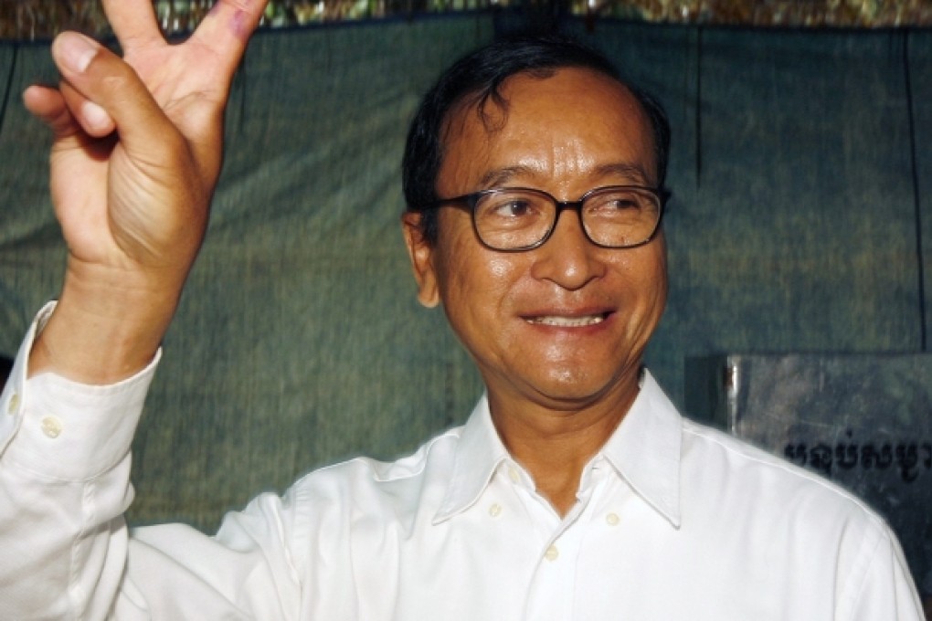 Cambodian opposition leader Sam Rainsy. Photo: Reuters