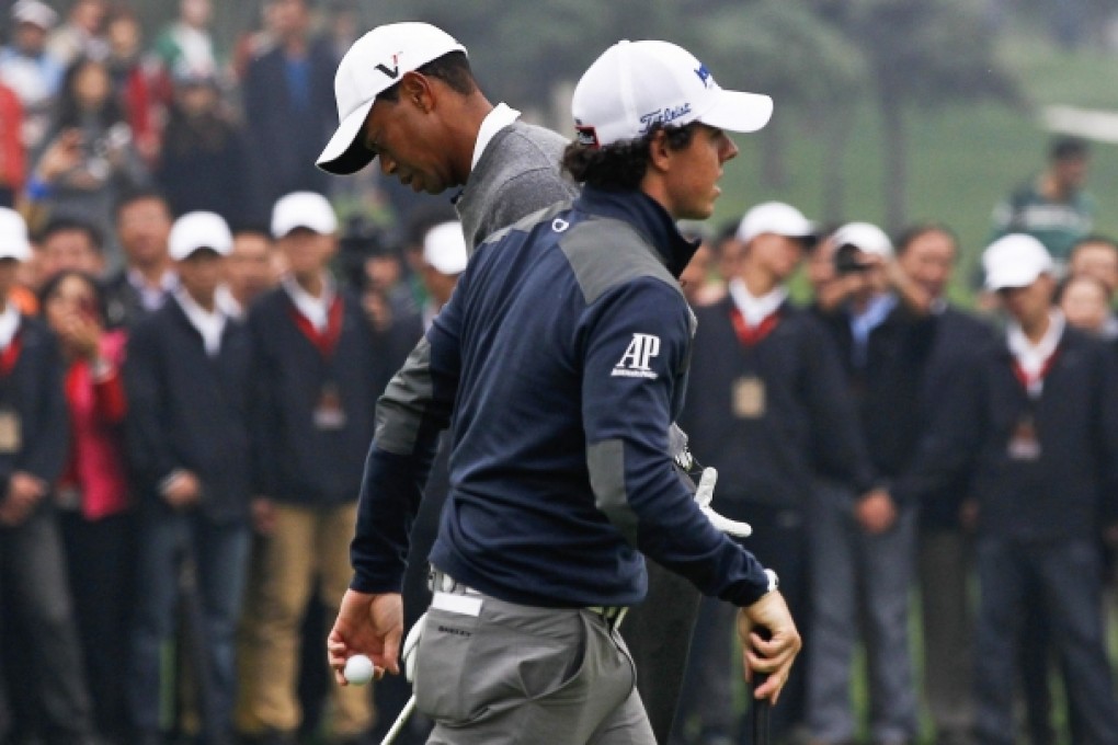 Tiger Woods is to face Rory McIlroy in China again after being beaten by him in an 18-hole game in Zhengzhou last October. Photo: AFP