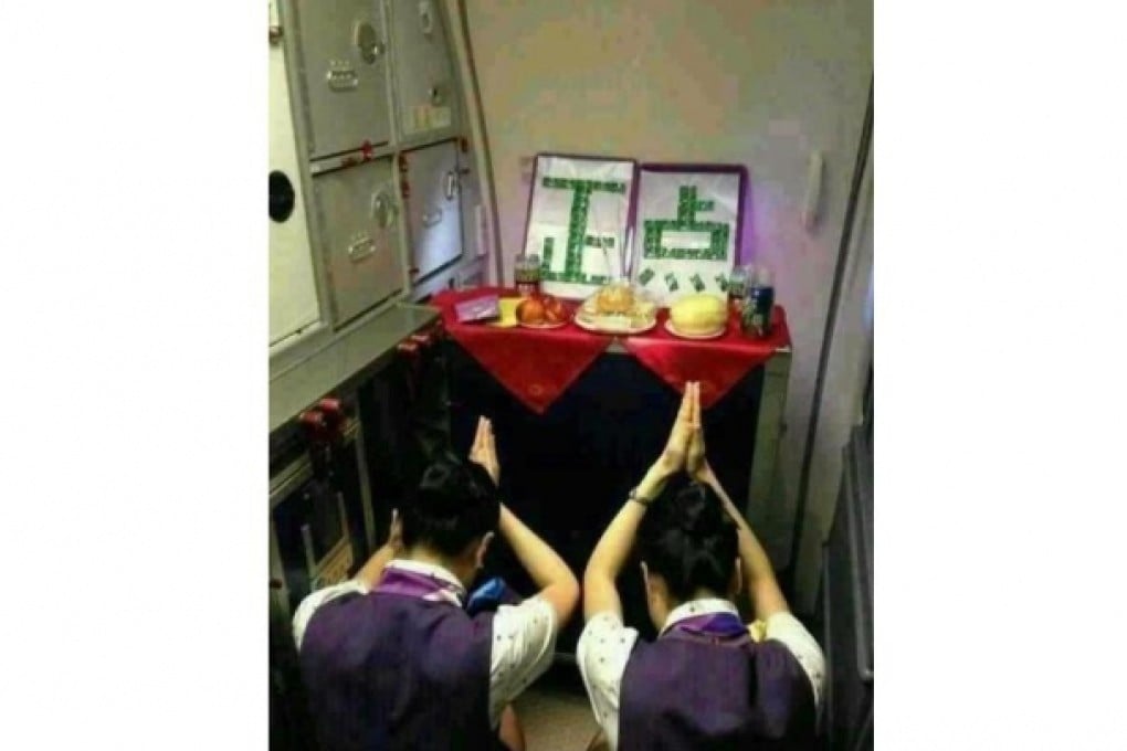 The attendants pray to "be on time". Photo: SCMP