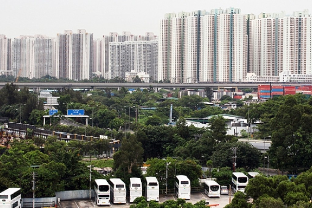 Blocks in Tin Shui Wai across from land designated for a new town in Hung Shui Kiu, where 60,000 homes are planned. Photo: Nora Tam