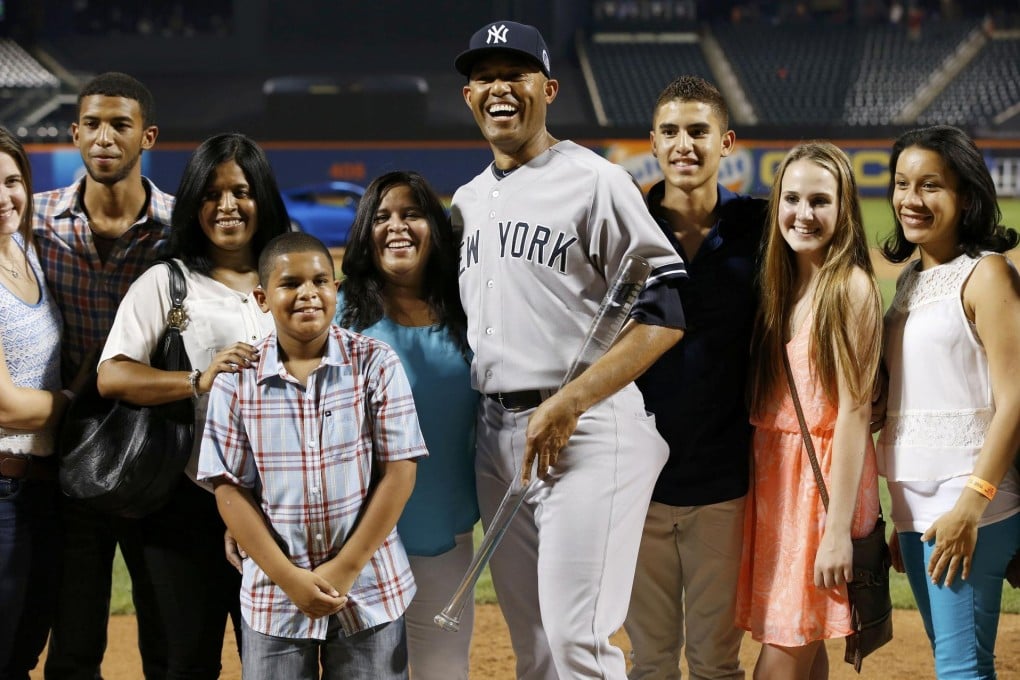 Mariano Rivera with his family after the All-Star game. Photo: Reuters