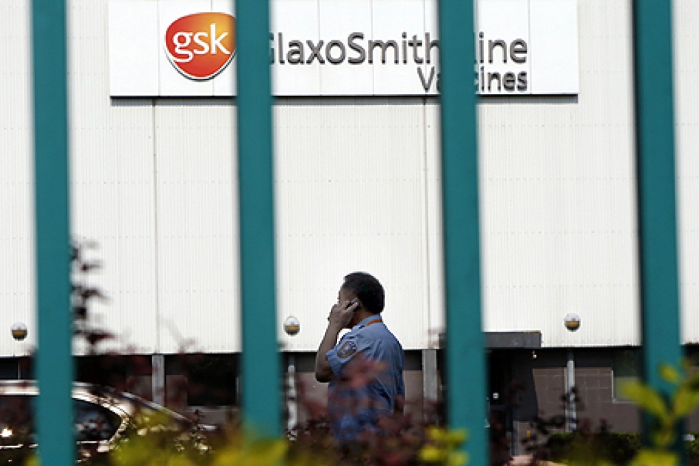 GlaxoSmithKline's factory in Shanghai. Chinese police have accused the drugmaker of bribing officials and doctors to boost sales. Photo: Reuters