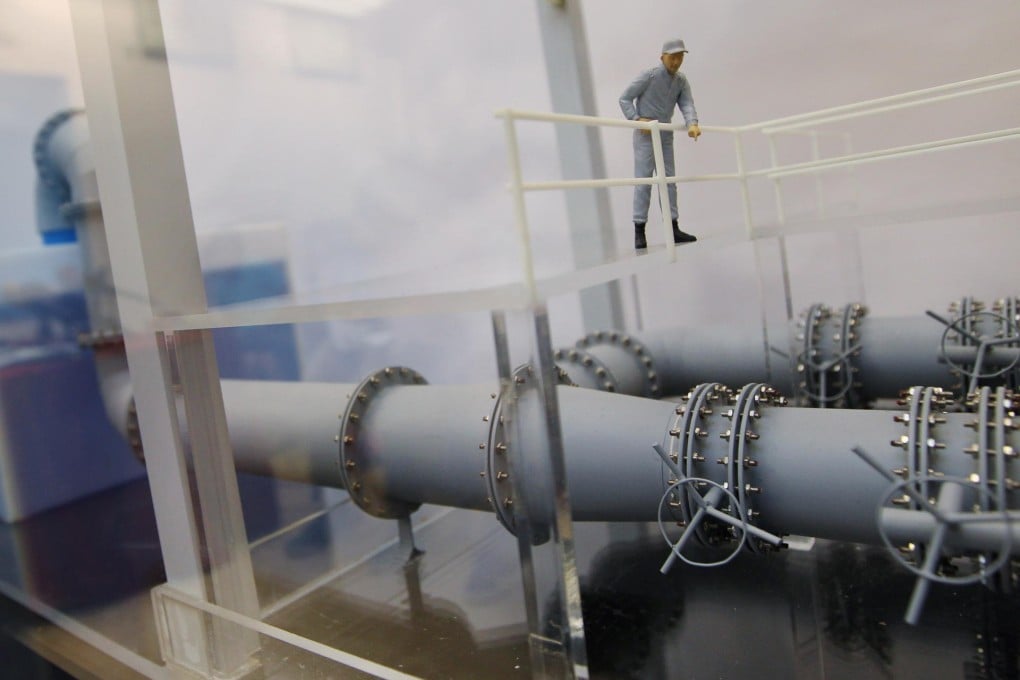 A model of the Tuen Mun water treatment works hydropower plant, which is setting a power-saving precedent. Photo: Nora Tam