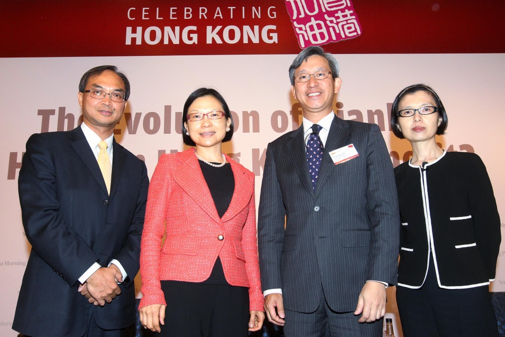 Forum participants (from left) Nicholas Kwan, Anita Fung, Thomas Lee and Sally Wong. Photo: May Tse