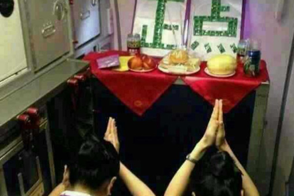 The attendants pray to "be on time". Photo: SCMP