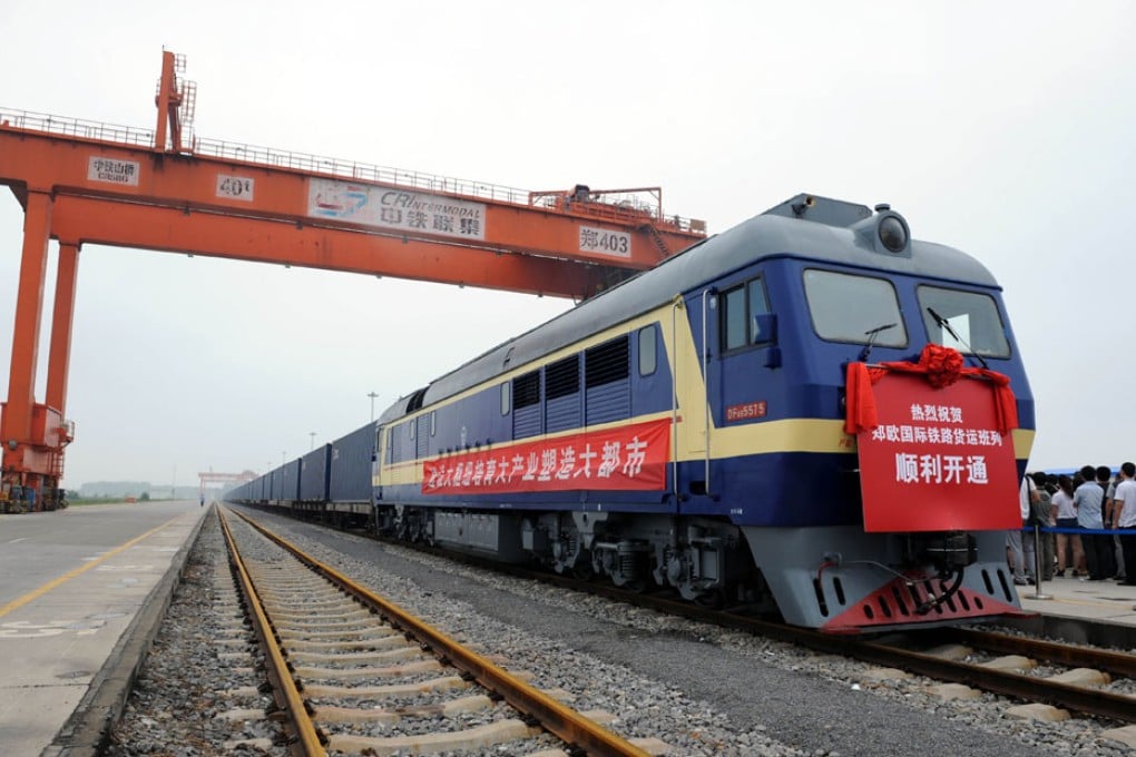 The first international freight train from Zhengzhou to Europe. Photo: Xinhua