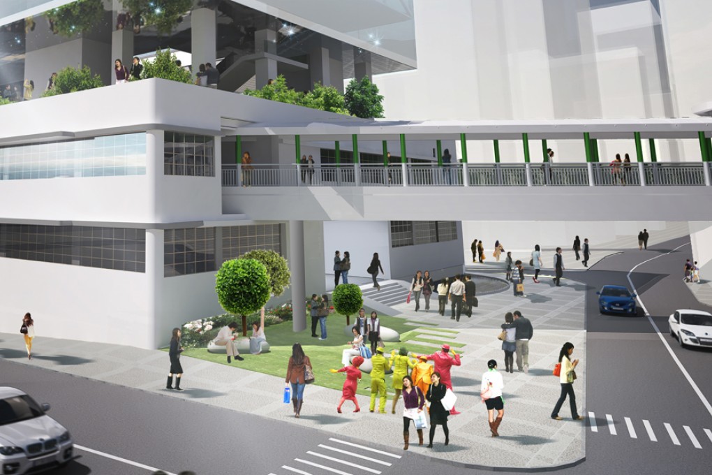 An artist impression of Central Oasis, a revitalisation project by Urban Renewal Authority on Central Market. Photo: SCMP