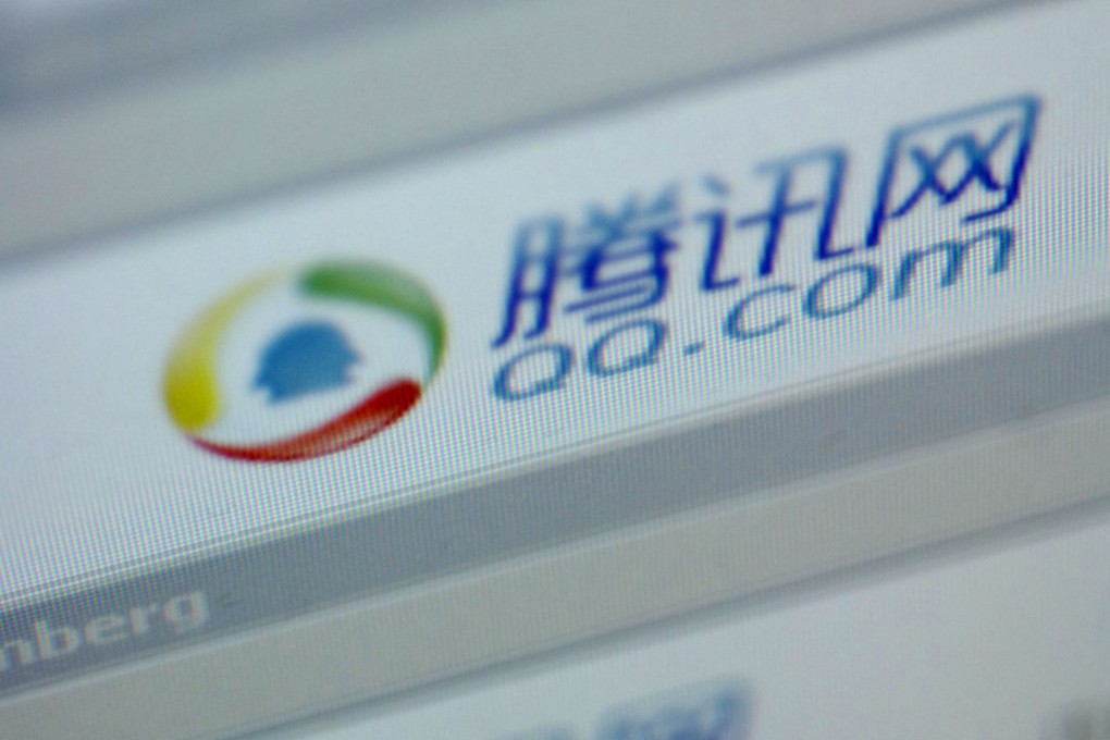 The homepage for QQ.com, operated by Tencent Holdings Ltd., is displayed in Hong Kong. Photo: Bloomberg