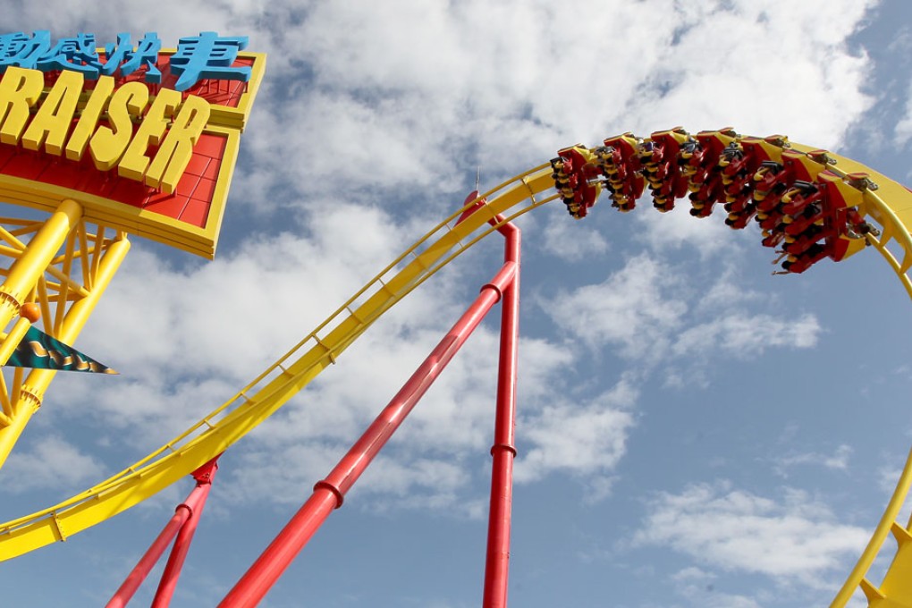 Thrill-seekers try out the Hair Raiser roller coaster in Ocean Park. Photo: K. Y. Cheng