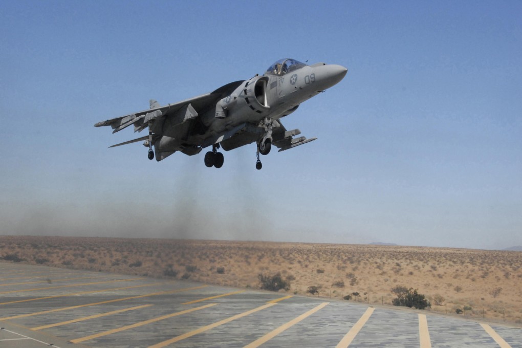 An AV-8B Harrier - two of the jets dropped bombs. Photo: AP