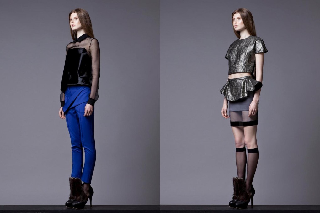 Looks from Jonathan Liang's autumn-winter 2013 collection.