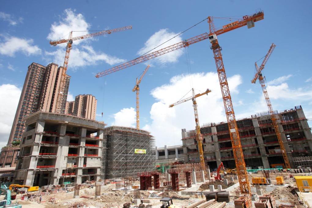 A view of the construction site of YOHO Town in Yuen Long. Mainland buyers for luxury flats have dried up since January. Photo: Paul Yeung